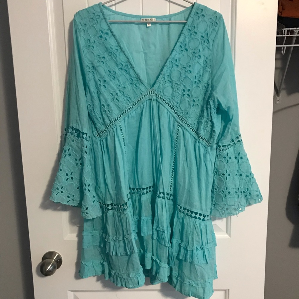 Aqua Blue Beach Coverup